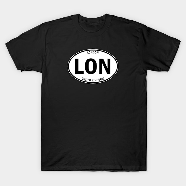 London, England, United Kingdom, LON, UK Oval Travel Sticker. Perfect road trip memory to remember your fun vacation as a travel luggage or car bumper sticker. T-Shirt by SeaStories